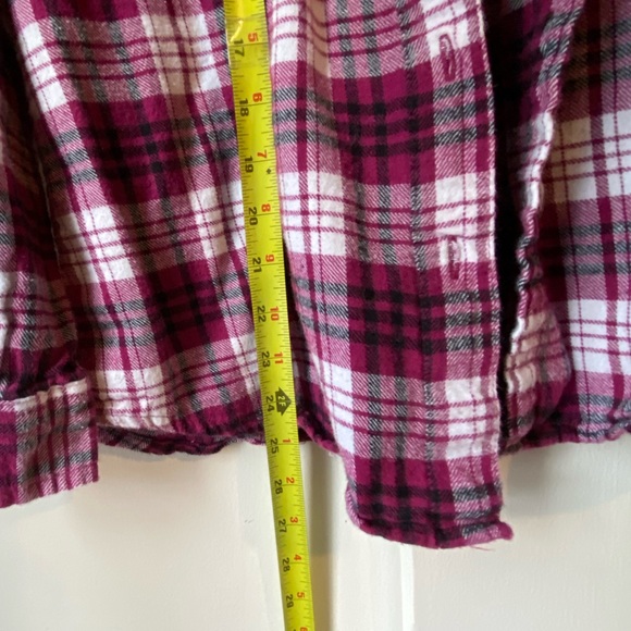 Rustic Ridge Flannel Magenta Button Up Medium - Picture 6 of 8